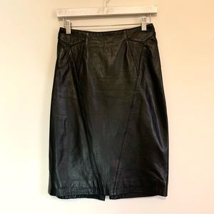 Tannery West Genuine Leather Skirt Black